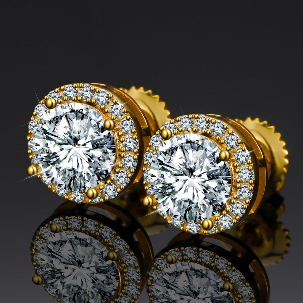 Halo studs worn
