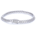Moissanite braided link bracelet