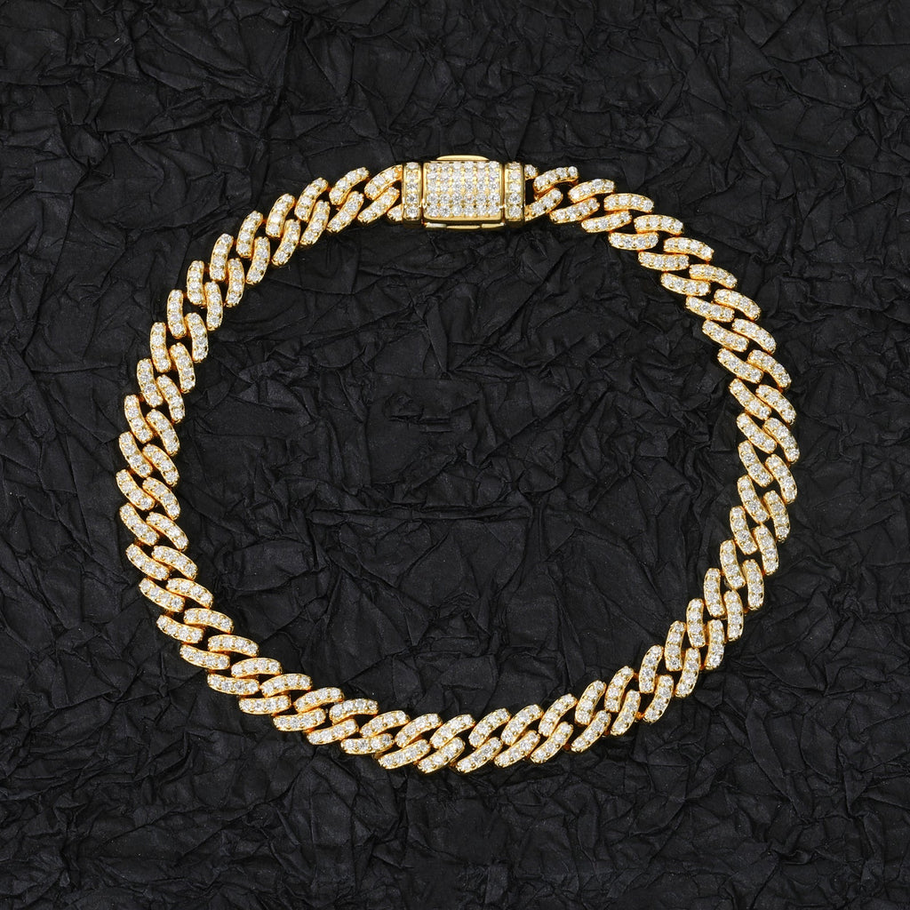 Braided link bracelet worn