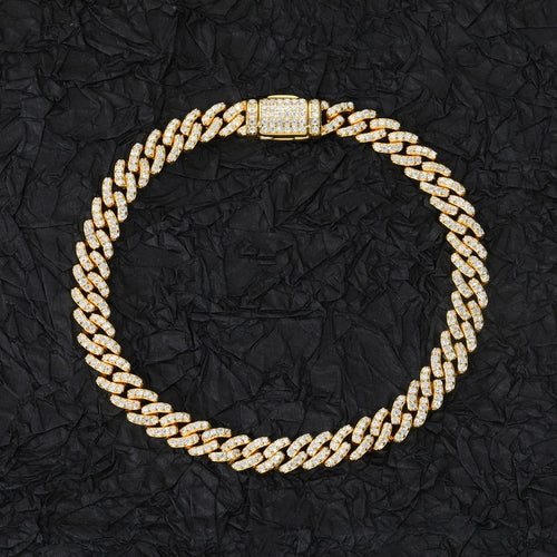 Braided link bracelet worn