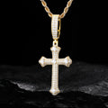 Moissanite bone cross pendant