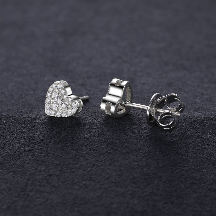 Heart Pavé Studs