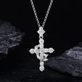 Moissanite ornate cross pendant
