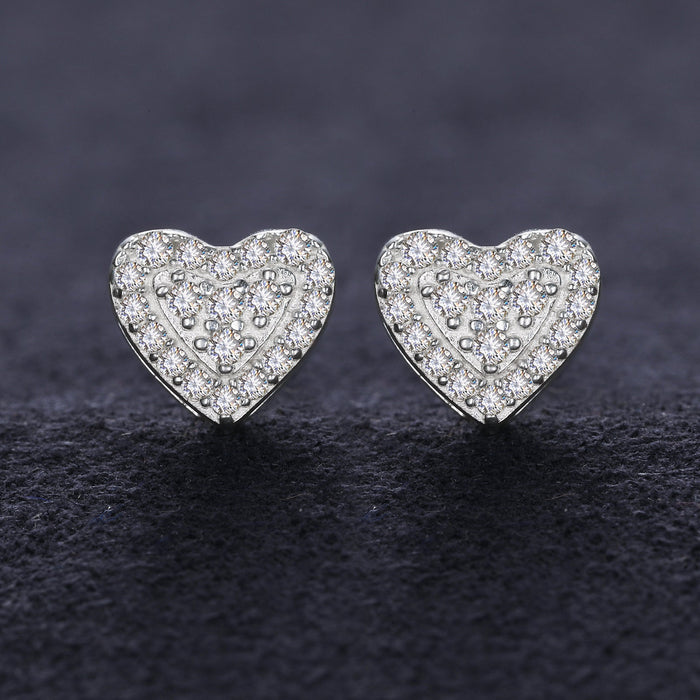 Heart Pavé Studs