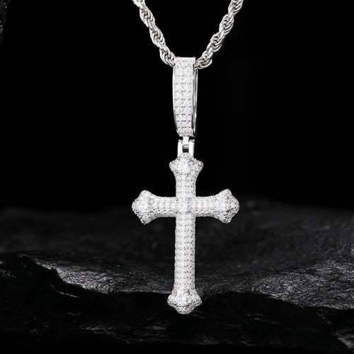 Bone cross pendant gold