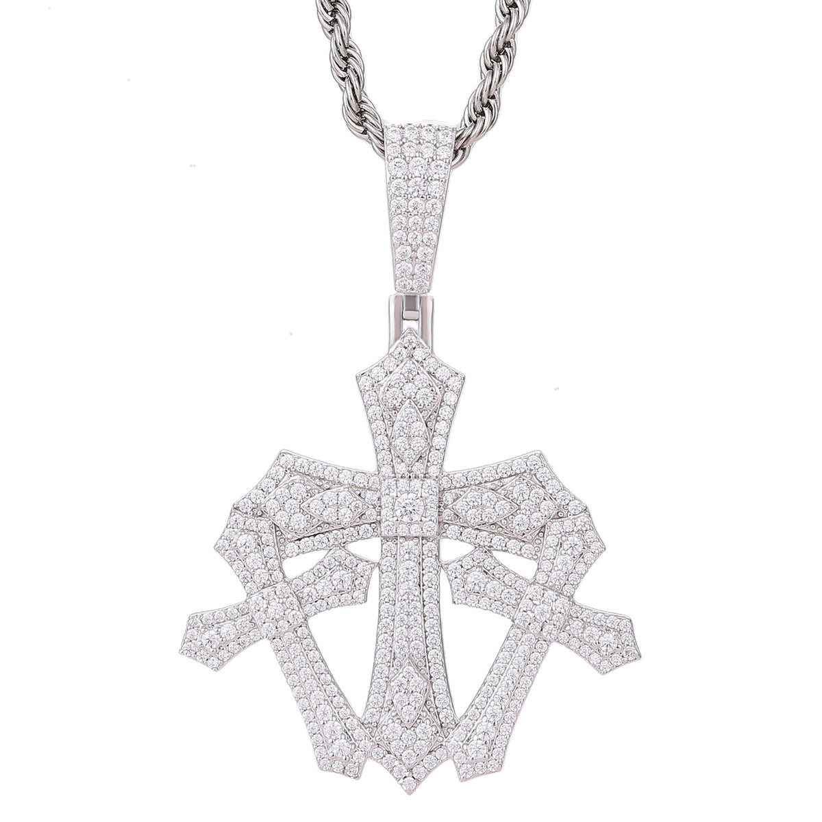 Gothic cross pendant gold