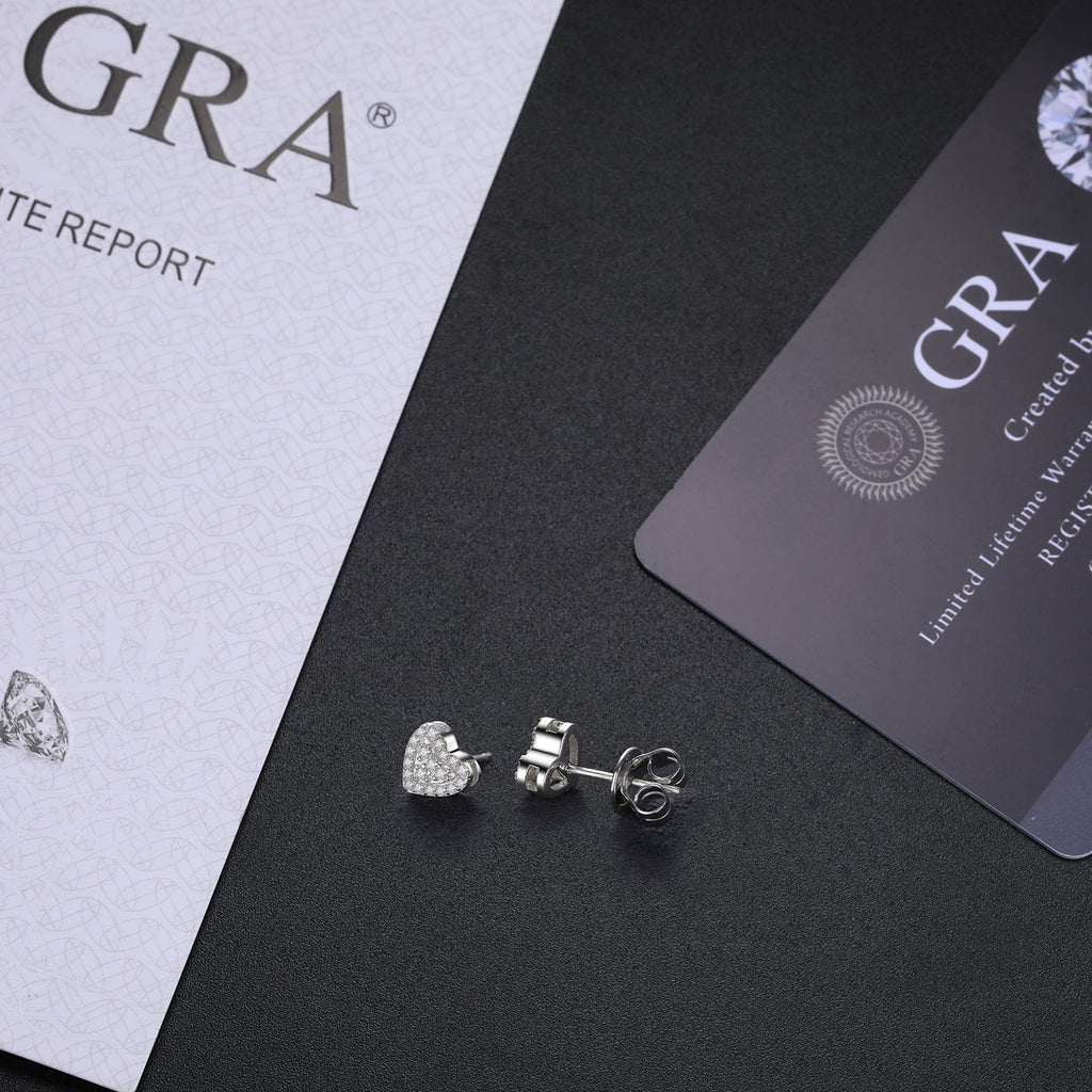 Heart studs detail