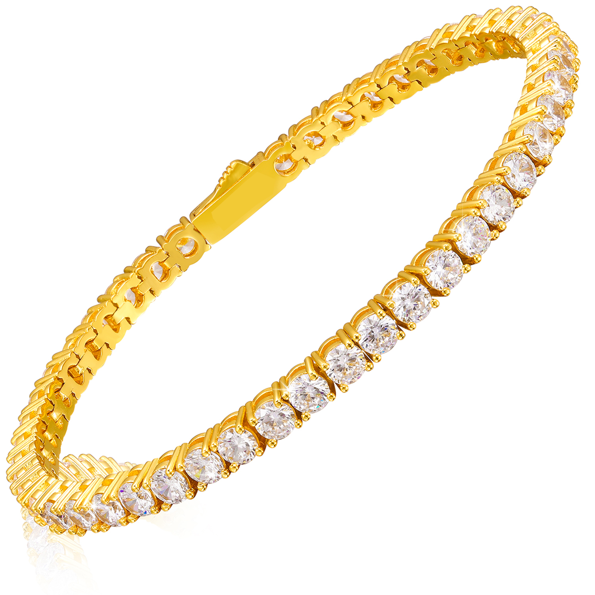 Everyday tennis bracelet gold