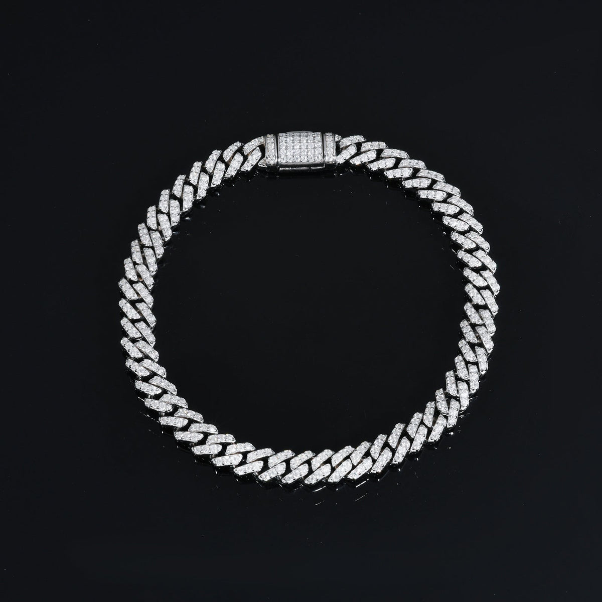 Moissanite Cuban link bracelet