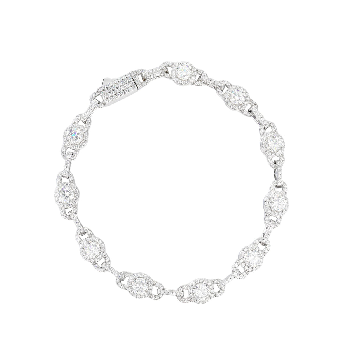Moissanite station tennis bracelet