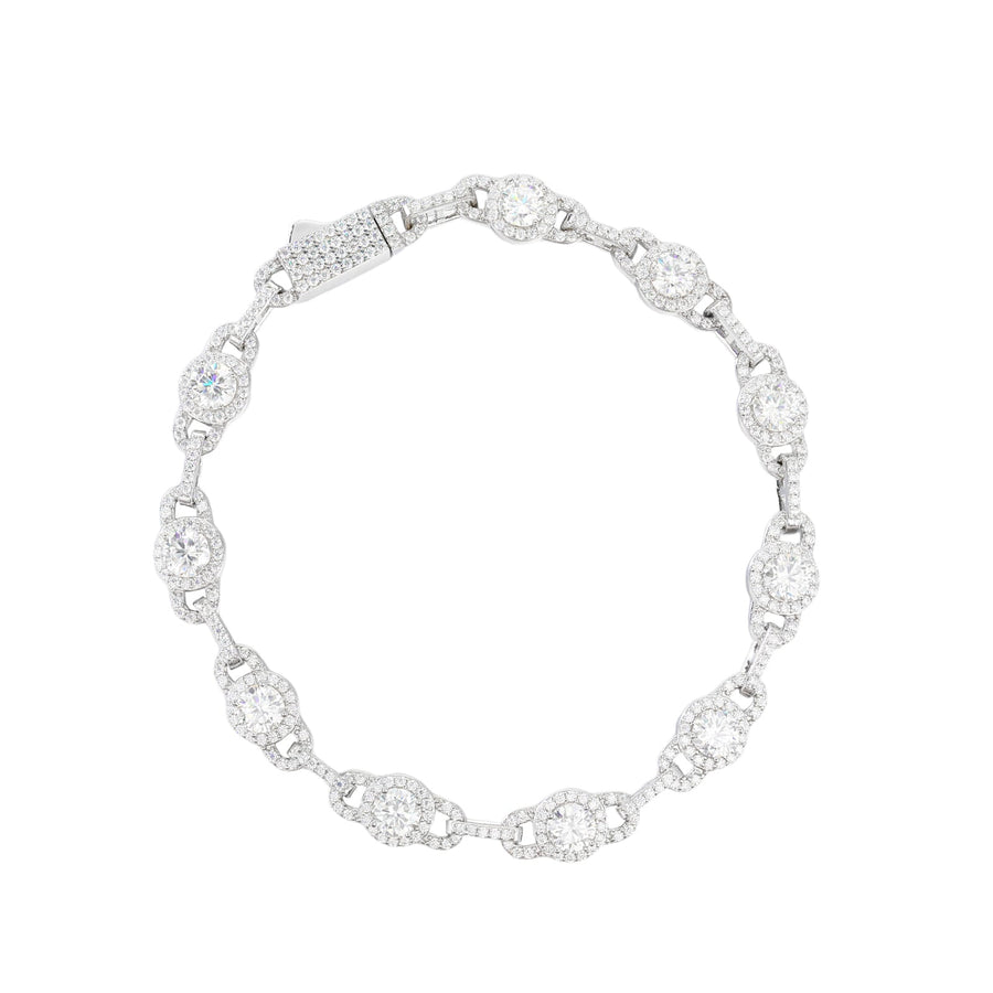 Moissanite station tennis bracelet