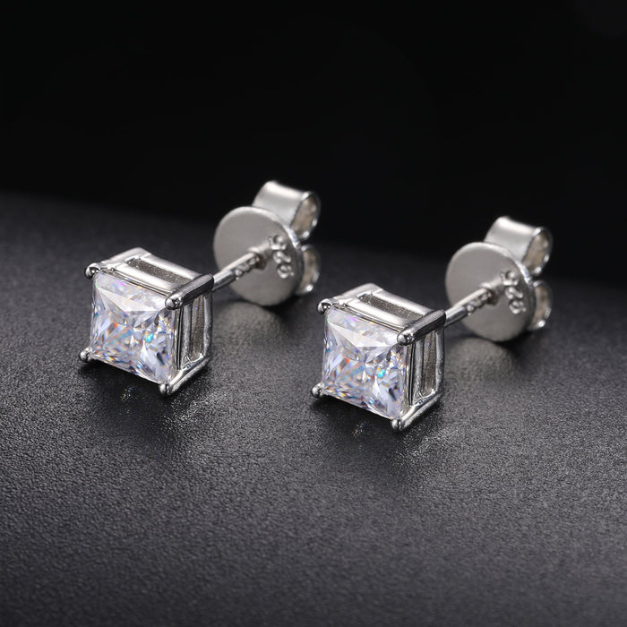 Princess Cut Studs