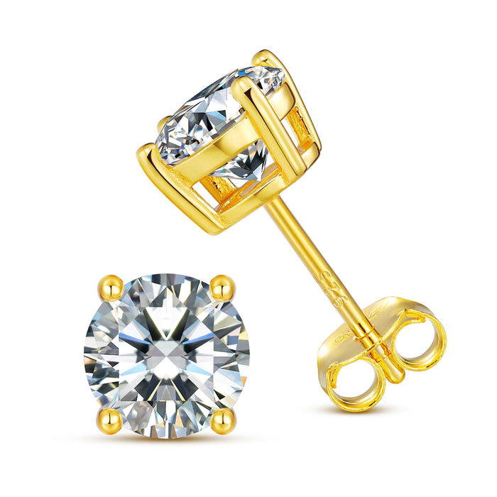 Solitaire Stud Earrings