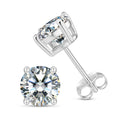Moissanite solitaire stud earrings