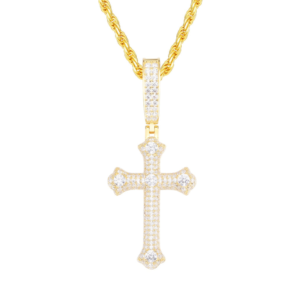 Bone cross pendant detail