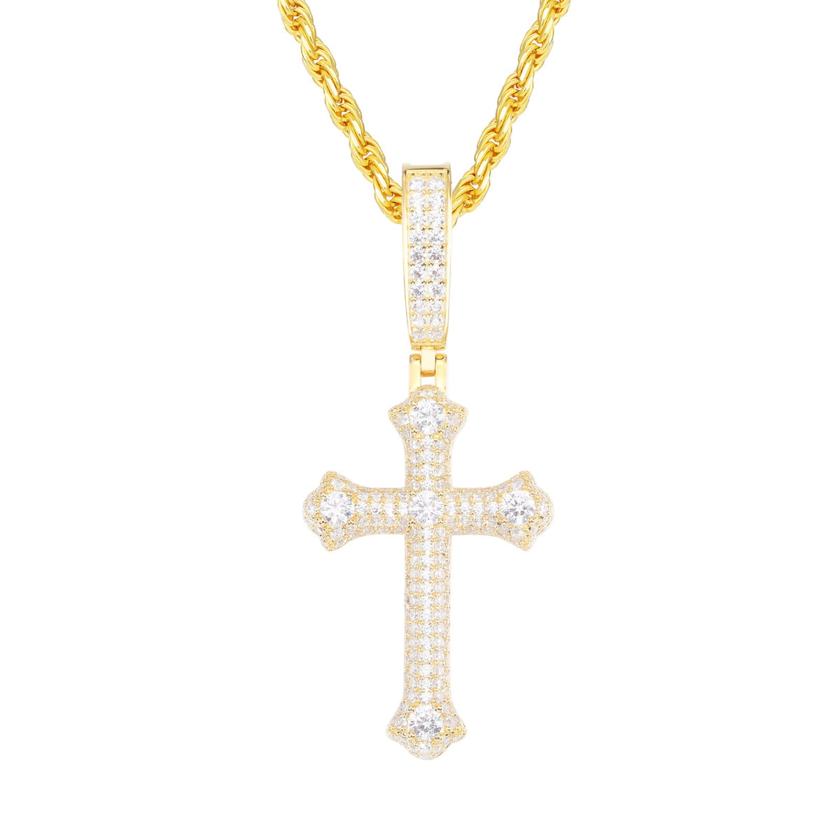 Bone cross pendant detail