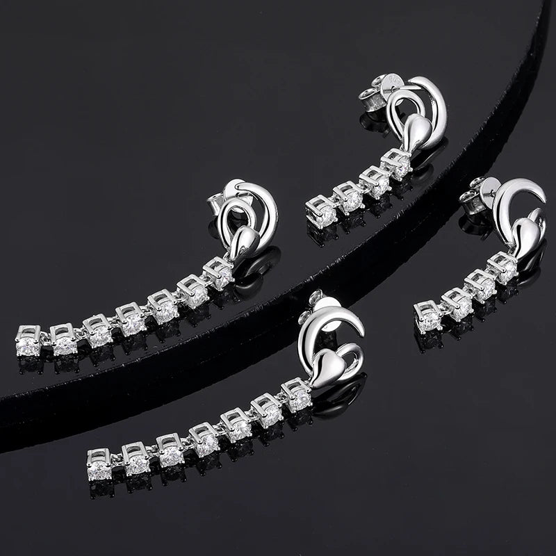 Tennis Drop Earrings