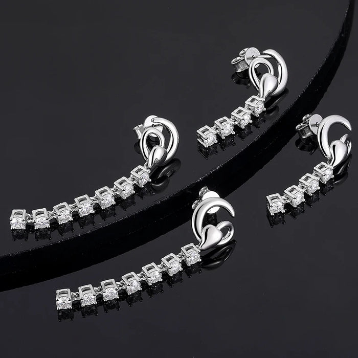 Tennis Drop Earrings