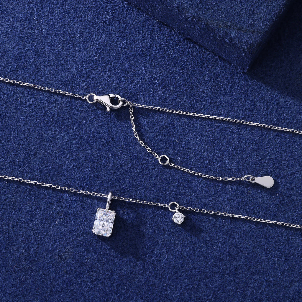 Emerald Cut Solitaire Necklace