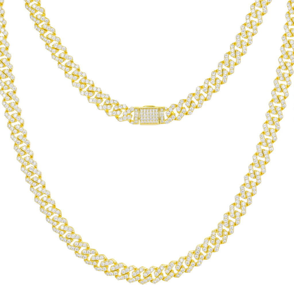 Iced Cuban link chain 8mm gold