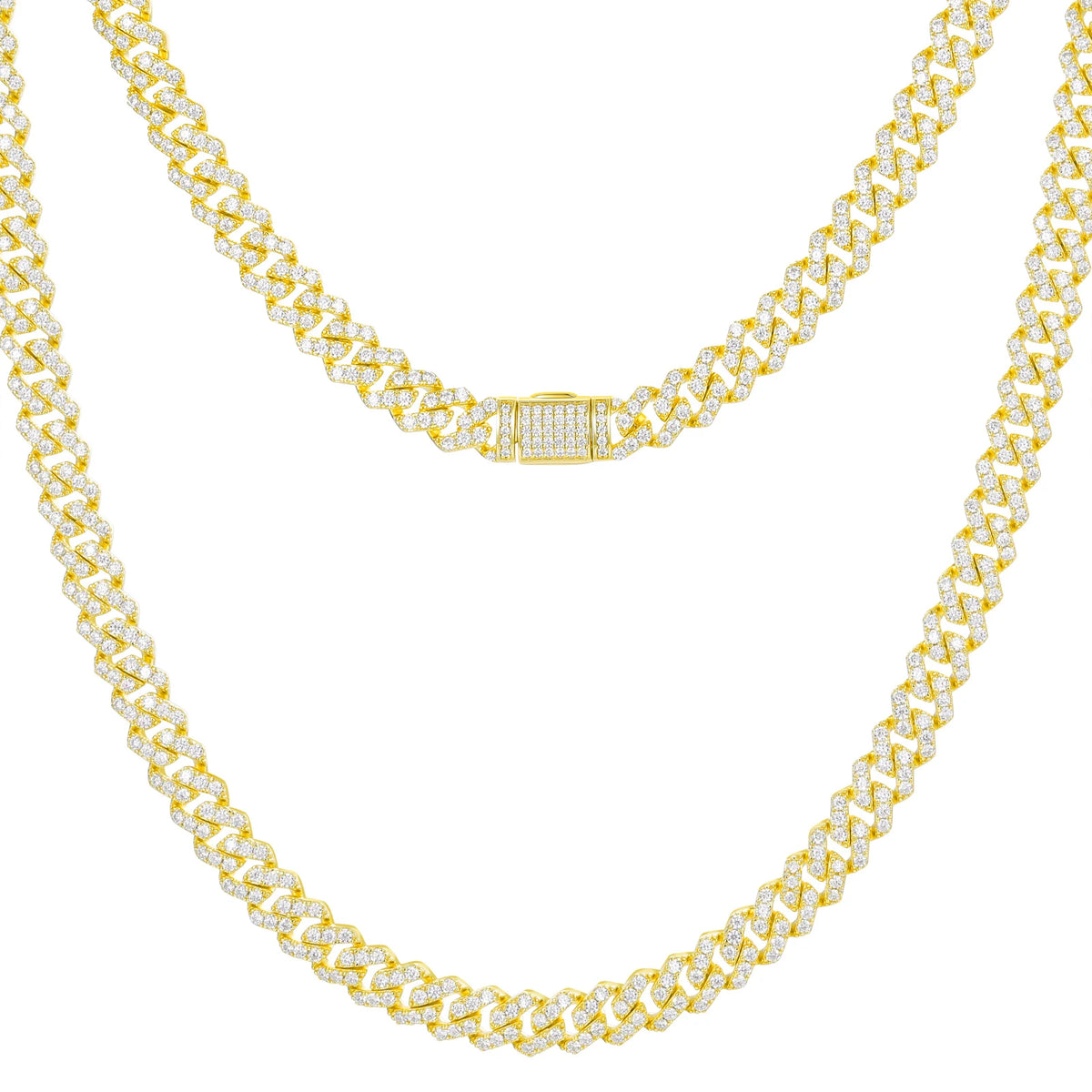 Iced Cuban link chain 8mm gold