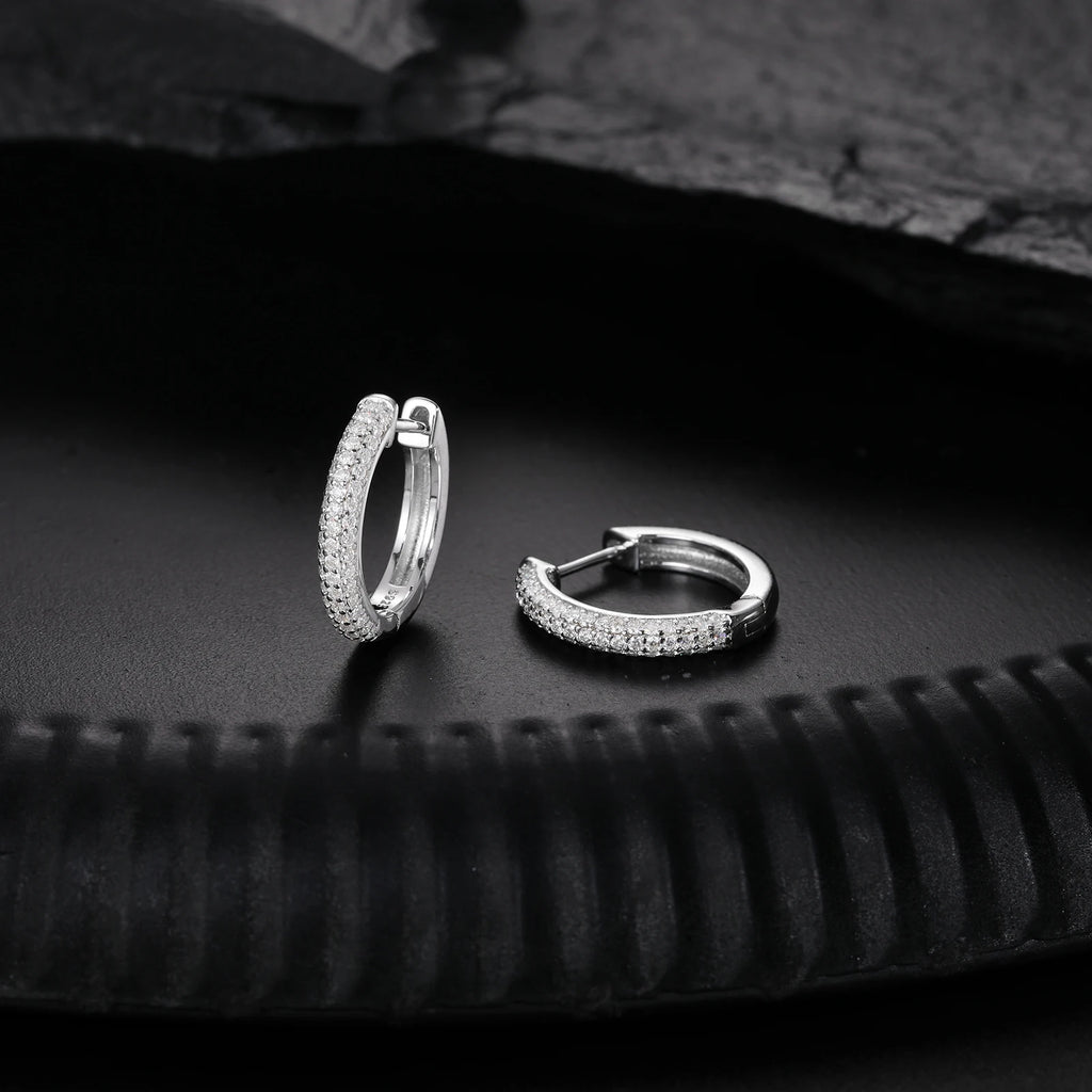 Pavé Hoop Earrings