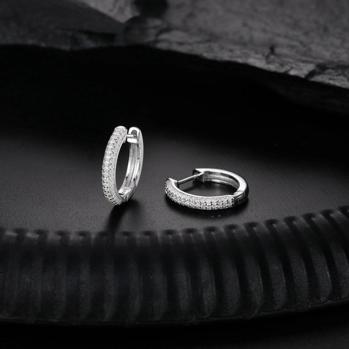 Pavé Hoop Earrings