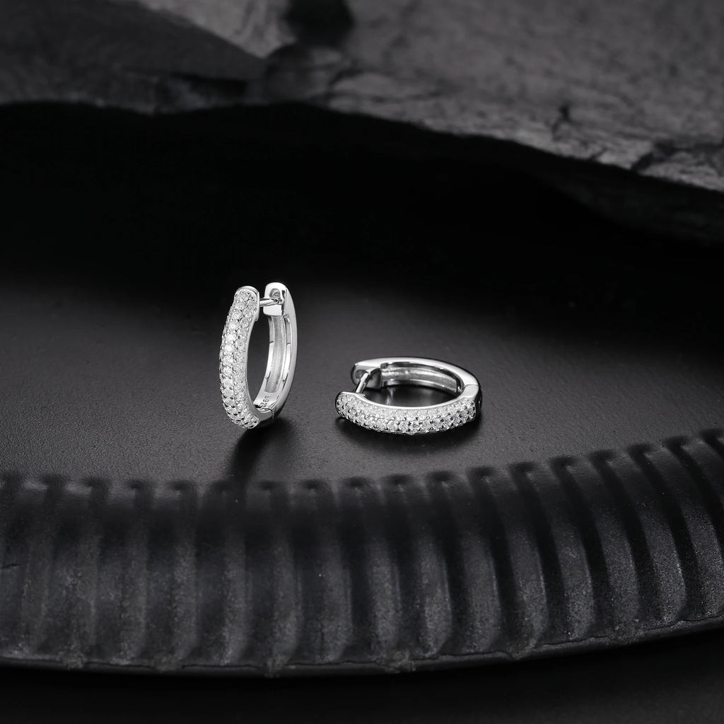 Pavé Hoop Earrings
