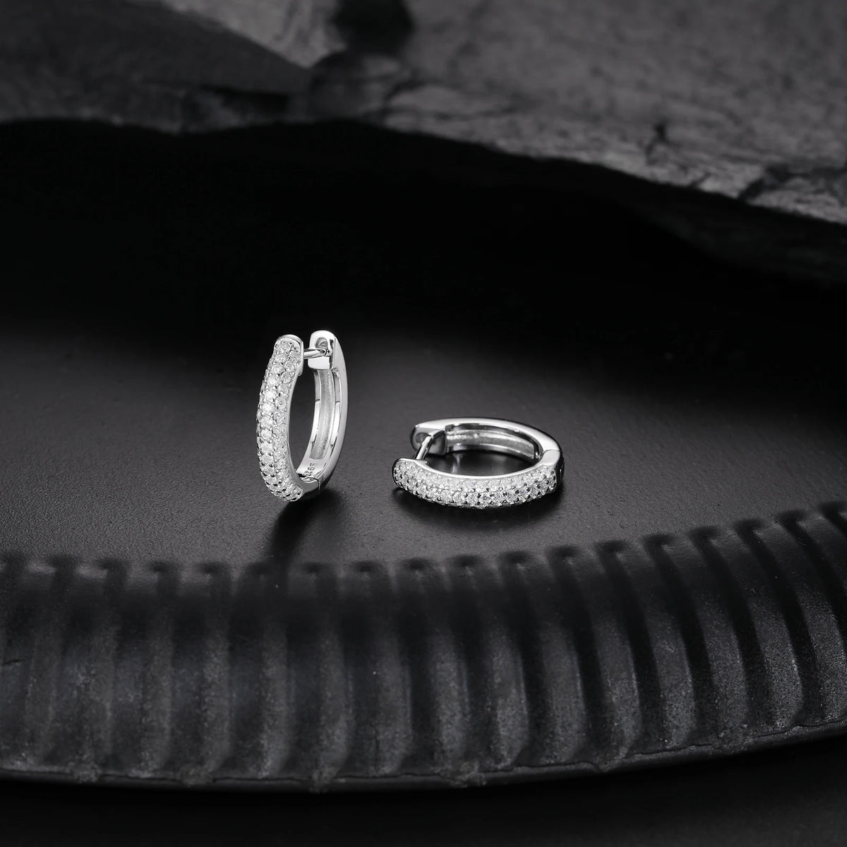 Pavé Hoop Earrings