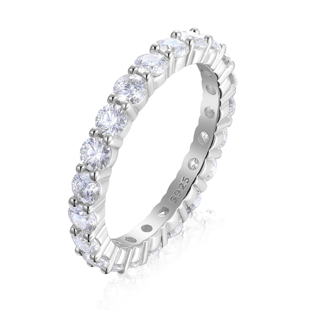 Moissanite eternity ring