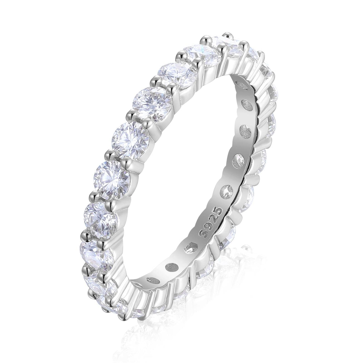Moissanite eternity ring