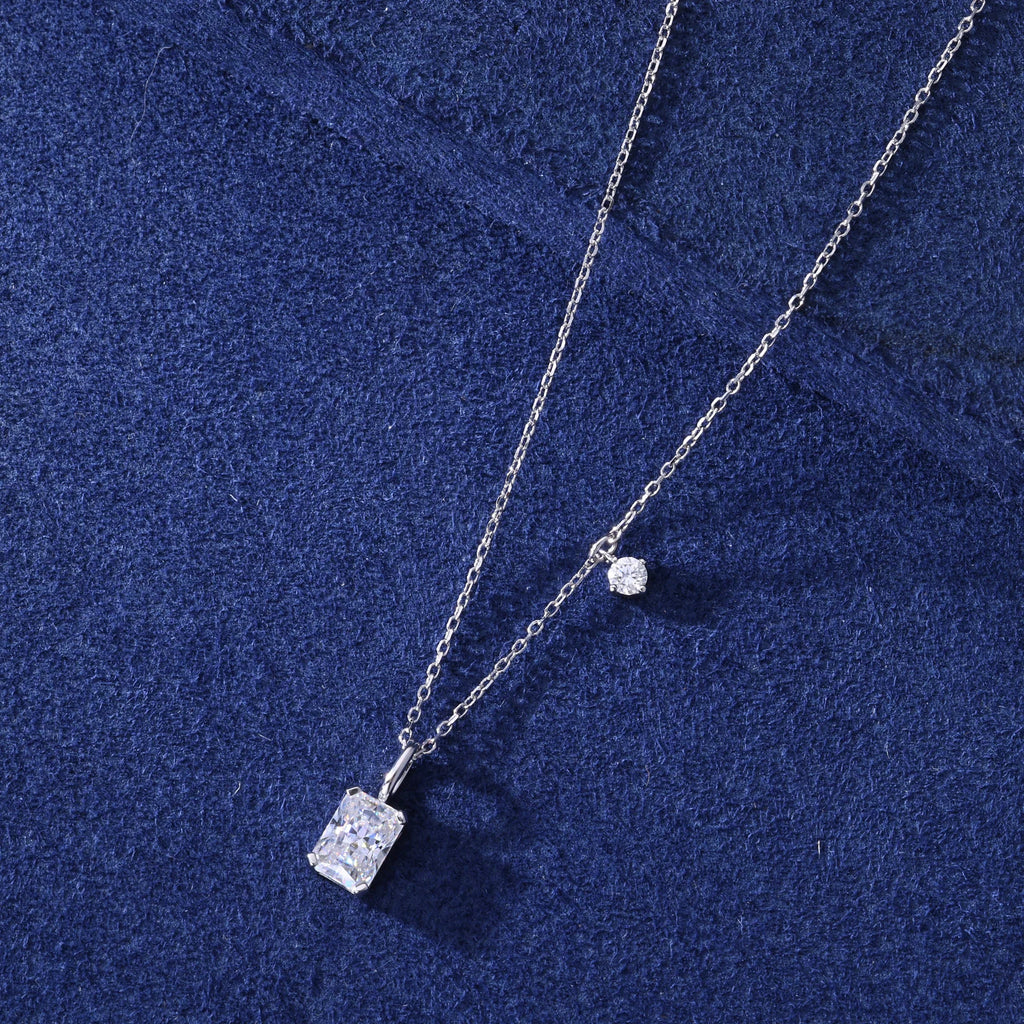 Emerald Cut Solitaire Necklace