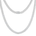 Iced Cuban link chain 8mm silver