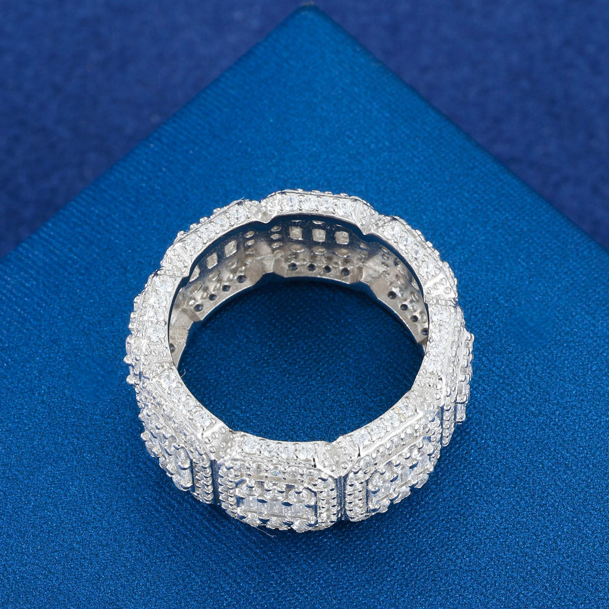 Baguette eternity ring worn