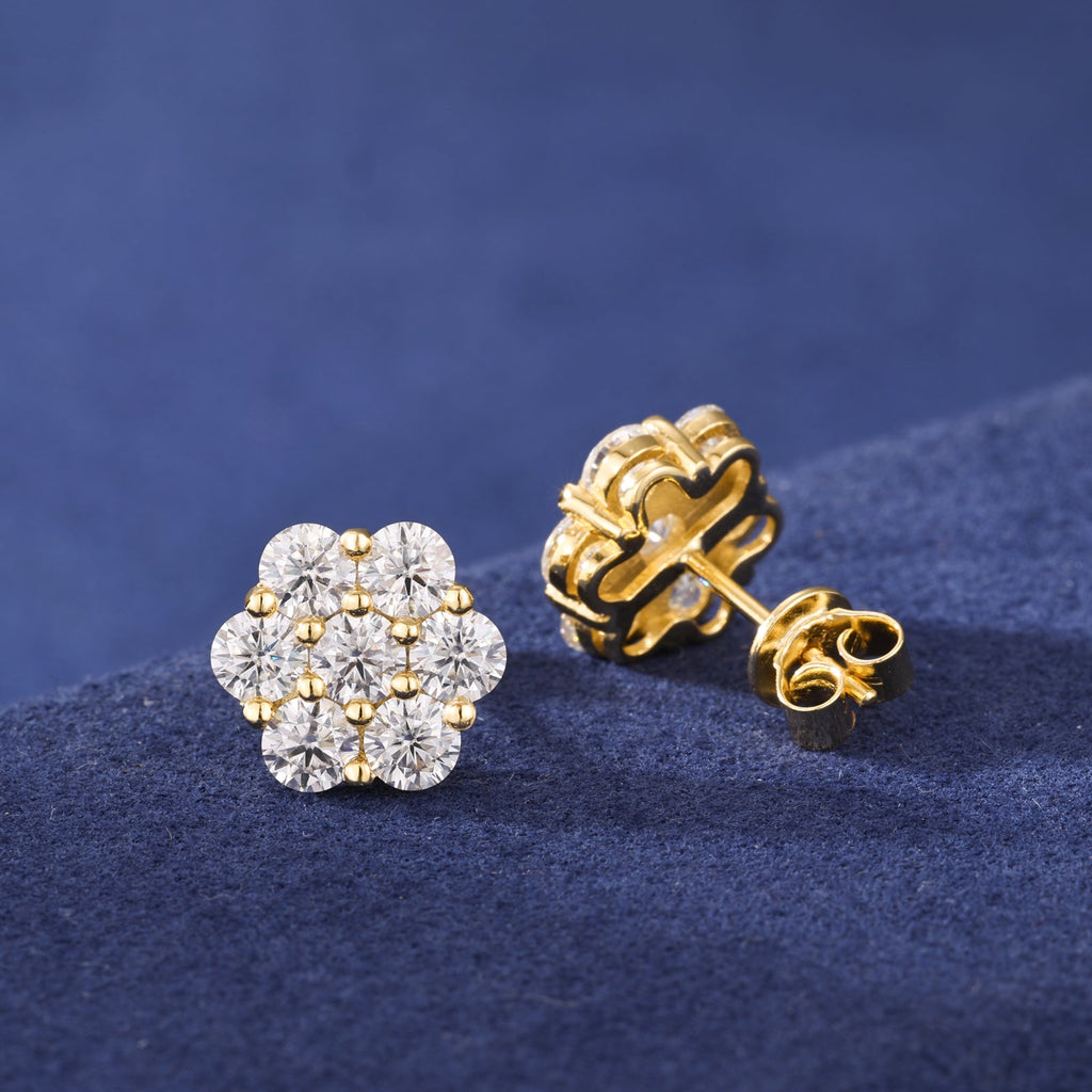 Cluster studs worn