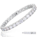 Moissanite tennis bracelet in silver