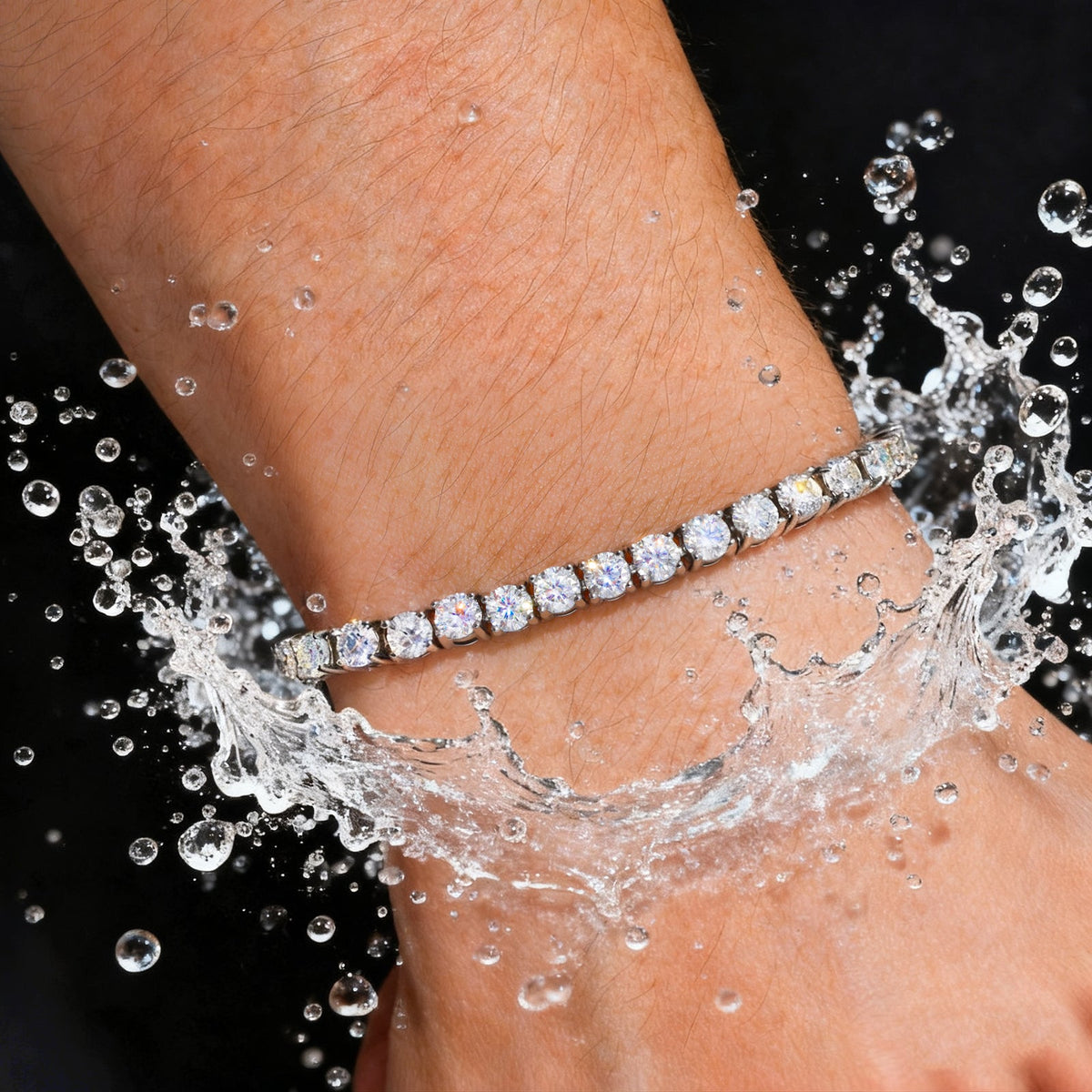Everyday tennis bracelet detail